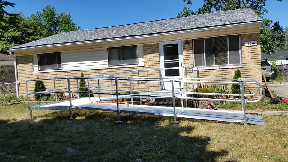 aluminum wheelchair ramp in macomb county